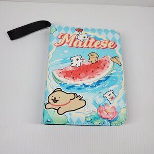Moon Lab Studios TCG Zipper Binder Maltese Puppy 20 Sleeves 4 Slots Top Loaded